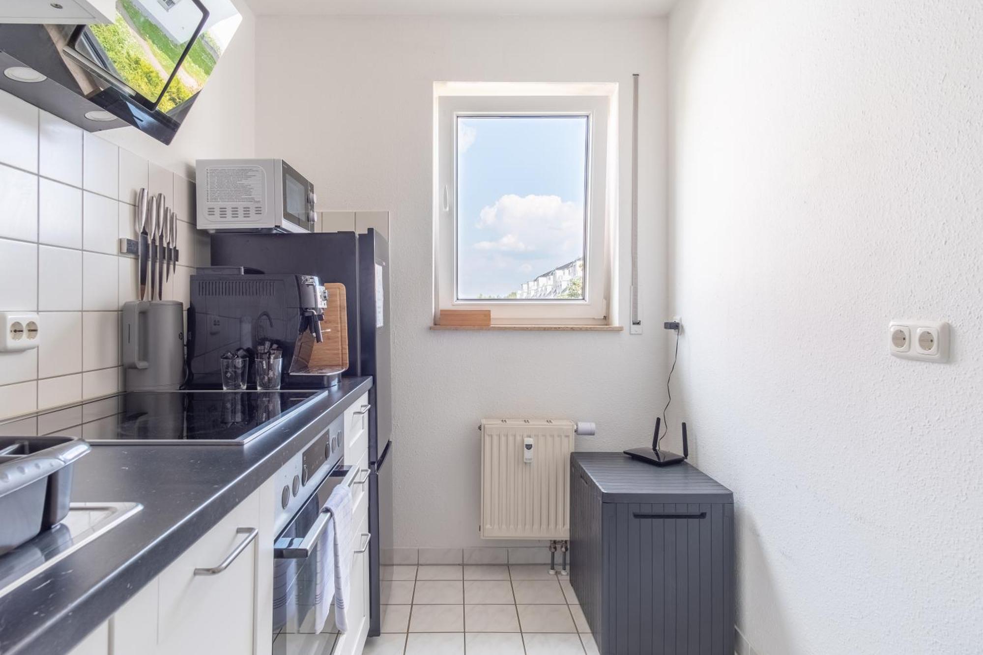 Arbeitsplatz, Balkon, Tiefgarage Naehe Neue Messe Apartment Leipzig Exterior foto